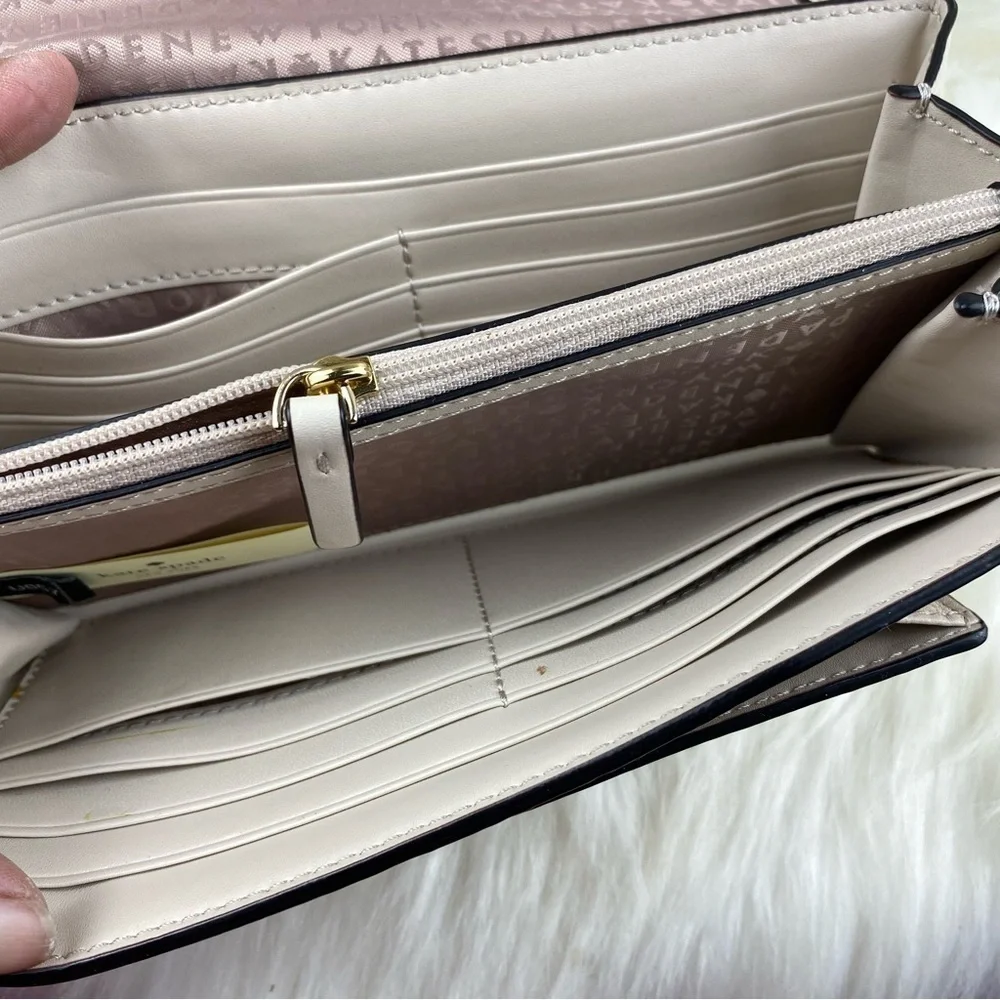 KATE SPADE SET LEATHER TERRACED PLACE SATCHEL BAG WITH WALLET